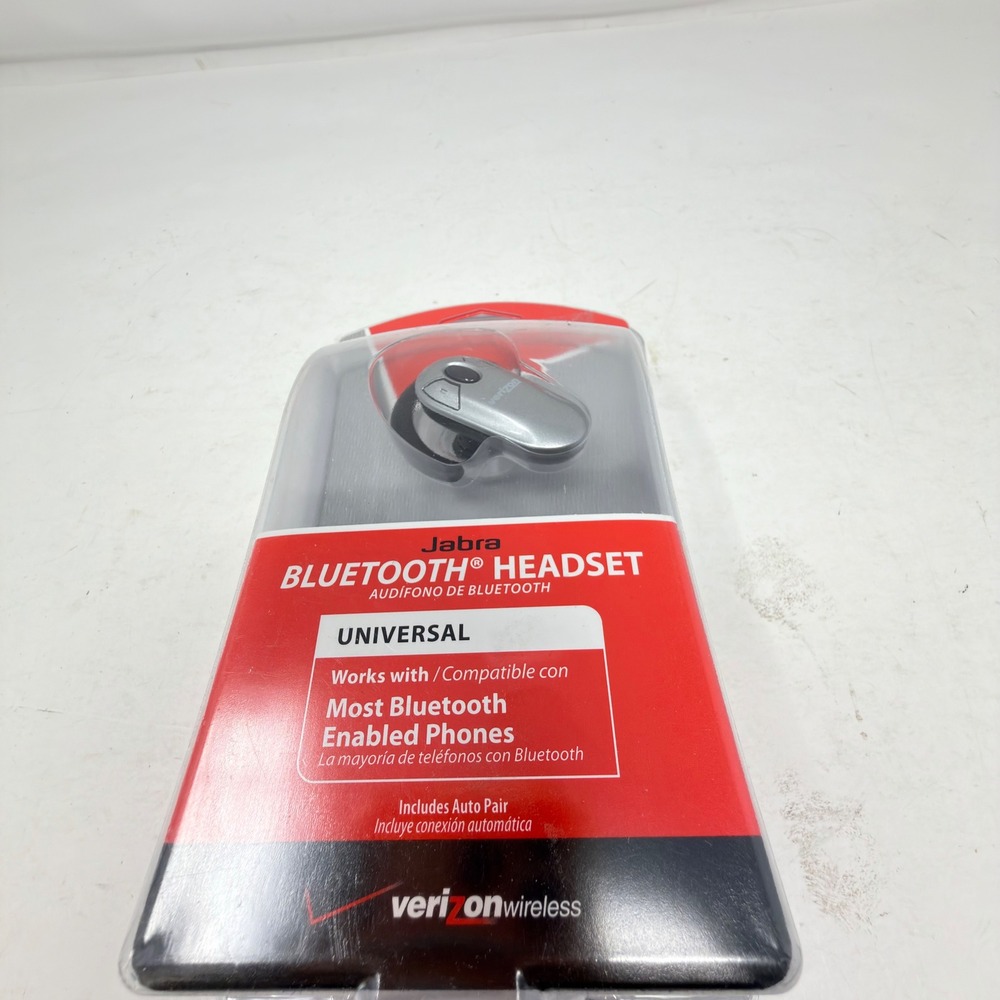 Jabra VBT185Z Bluetooth Headset Unisex Silver Black Wireless Earpiece NEW